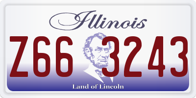 IL license plate Z663243