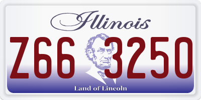 IL license plate Z663250