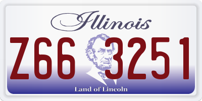 IL license plate Z663251