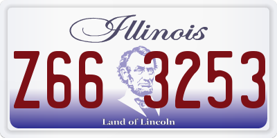 IL license plate Z663253