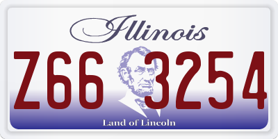 IL license plate Z663254