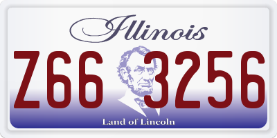 IL license plate Z663256