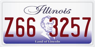 IL license plate Z663257