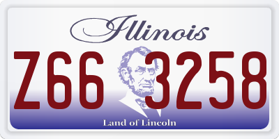 IL license plate Z663258