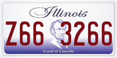 IL license plate Z663266