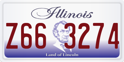IL license plate Z663274