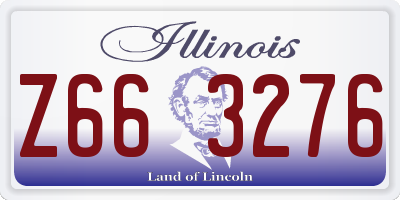 IL license plate Z663276