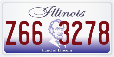 IL license plate Z663278