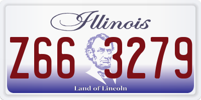 IL license plate Z663279