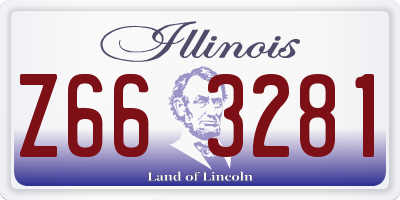 IL license plate Z663281