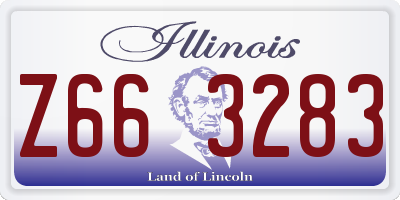 IL license plate Z663283