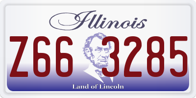 IL license plate Z663285