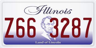 IL license plate Z663287