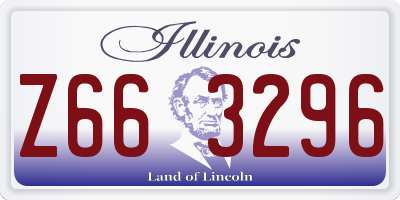 IL license plate Z663296