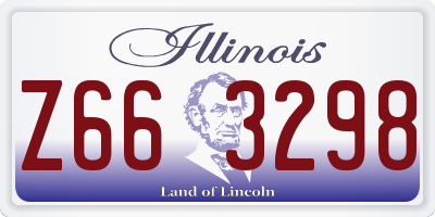 IL license plate Z663298