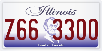 IL license plate Z663300