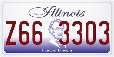 IL license plate Z663303