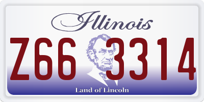 IL license plate Z663314
