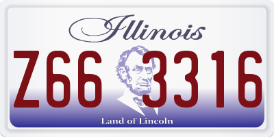 IL license plate Z663316