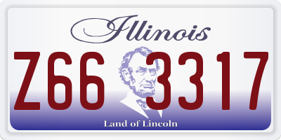 IL license plate Z663317