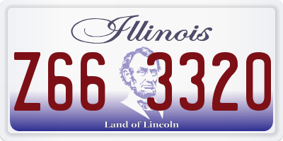 IL license plate Z663320