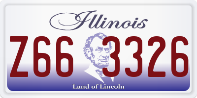 IL license plate Z663326