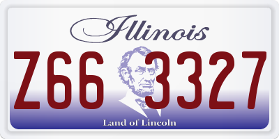 IL license plate Z663327