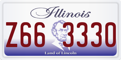 IL license plate Z663330