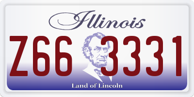 IL license plate Z663331