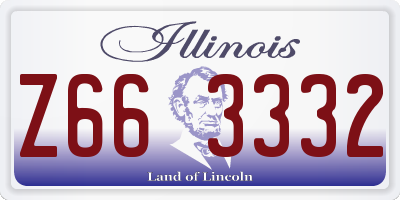 IL license plate Z663332