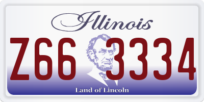 IL license plate Z663334