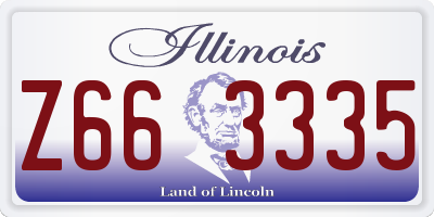 IL license plate Z663335