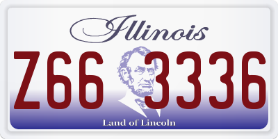 IL license plate Z663336