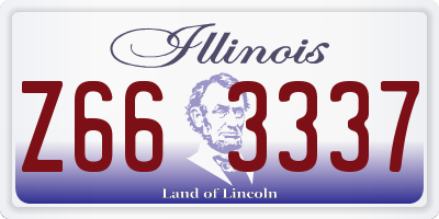 IL license plate Z663337