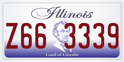 IL license plate Z663339