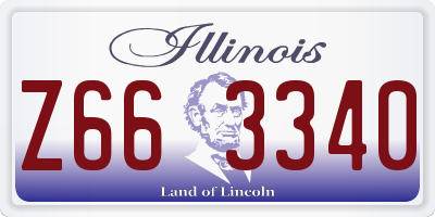 IL license plate Z663340