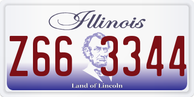 IL license plate Z663344