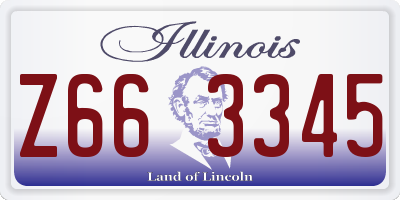IL license plate Z663345