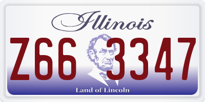 IL license plate Z663347