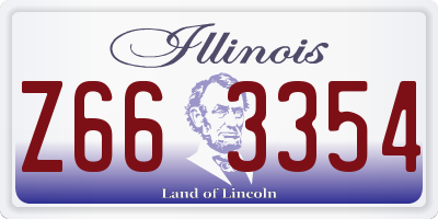 IL license plate Z663354