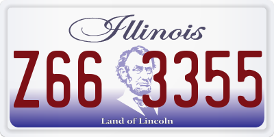 IL license plate Z663355