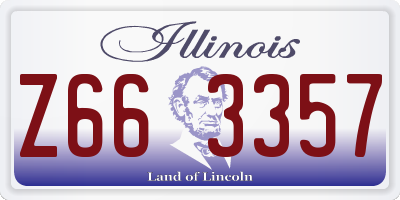 IL license plate Z663357