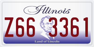 IL license plate Z663361