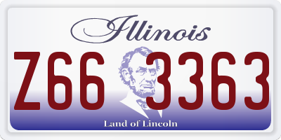 IL license plate Z663363