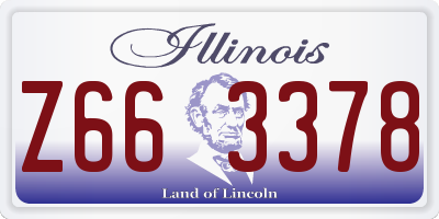 IL license plate Z663378