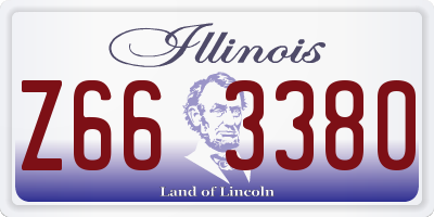 IL license plate Z663380