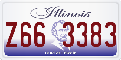 IL license plate Z663383