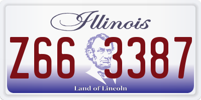 IL license plate Z663387