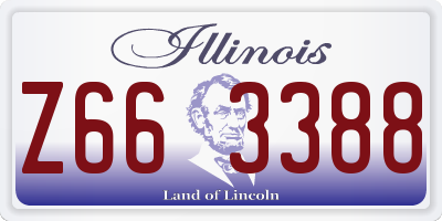 IL license plate Z663388