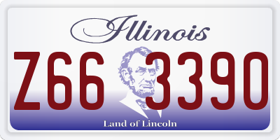 IL license plate Z663390